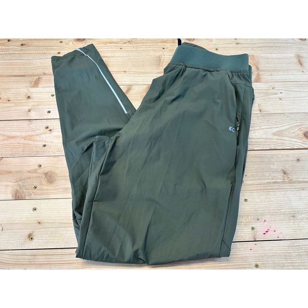 Kenneth Cole Mens Olive Green 4-Way Stretch Water Repellent Jogger Pants Size L